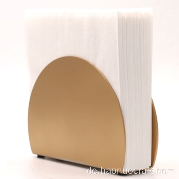 Goldenes minimalistisches halbrundes Aufbewahrungsregal für Taschentücher